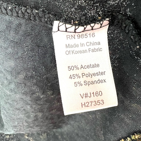 Coldwater Creek Womens Size Small Metallic Gold Long Sleeve Blouse Shirt Top - Picture 8 of 9